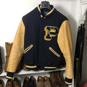 Polo Ralph Lauren Men's Wool Letterman Varsity Patch Jacket